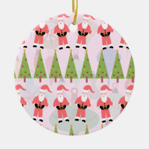 Adorno De Cerámica Retro Santa