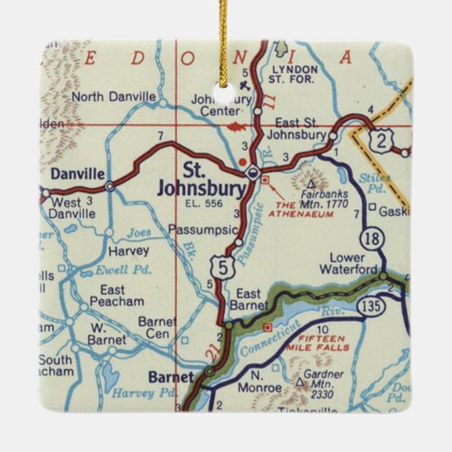 Adorno De Cerámica Retro St. Johnsbury Vermont (Reverso)