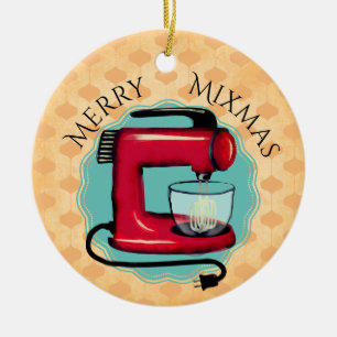 Adorno De Cerámica Retro stand mezclador panadería panadería Navida