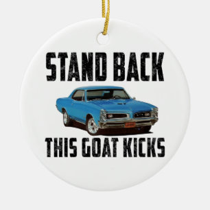 Adorno De Cerámica Retroceda los retrocesos de esta cabra realmente