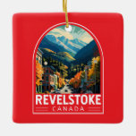 Adorno De Cerámica Revelstoke Canadá Viajes de arte Vintage<br><div class="desc">Revelstoke de diseño de viaje vectorial retro. Revelstoke es una ciudad del sureste de Columbia Británica,  Canadá conocida por el Parque Nacional del Monte Revelstoke.</div>