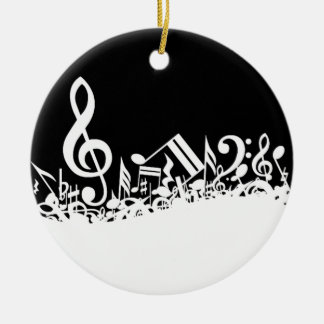 Adorno De Cerámica Revoltijo de símbolos musicales