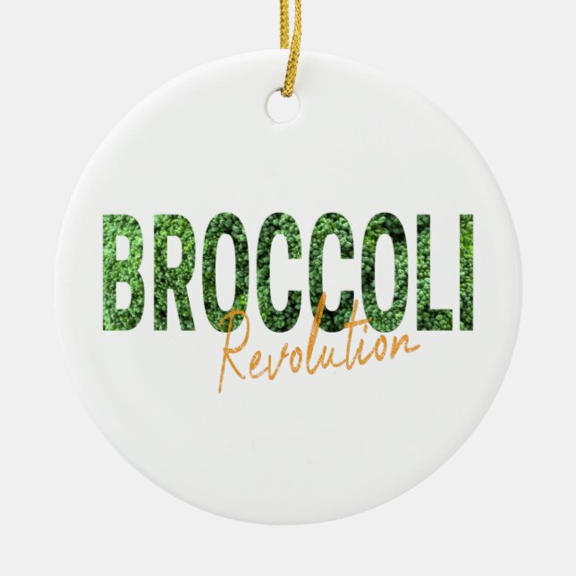 Adorno De Cerámica Revolución de brócoli Vegetales Vegetales y vegeta (Frente)