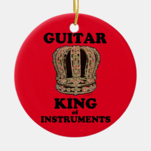 Adorno De Cerámica Rey de guitarra de instrumentos