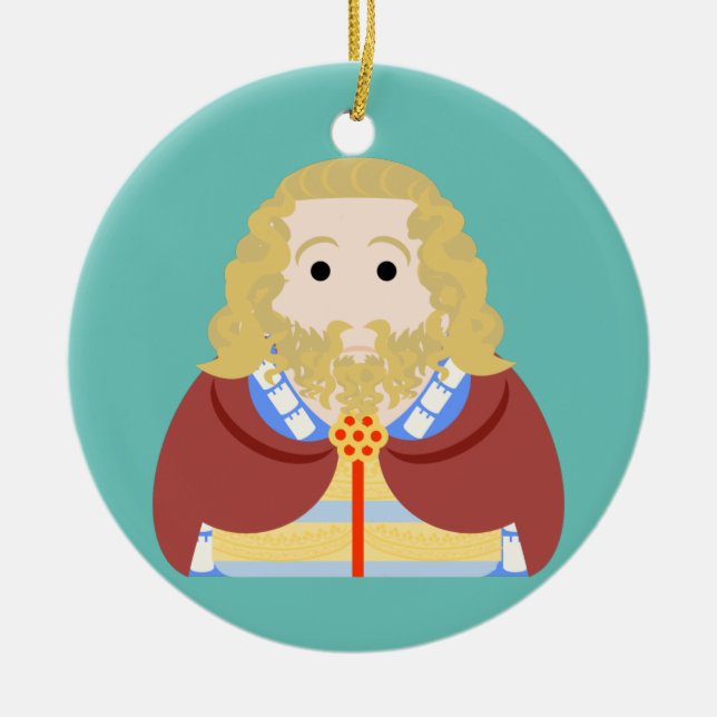 Adorno De Cerámica Rey Eduardo II de Inglaterra (Frente)