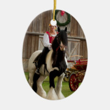 Rey gitano Gypsy Vanner Christmas Ornament