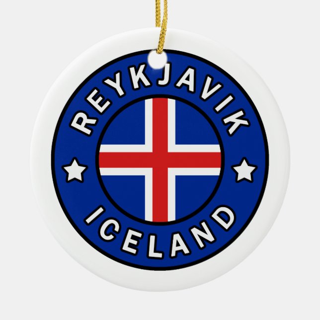 Adorno De Cerámica Reykjavik Islandia (Frente)