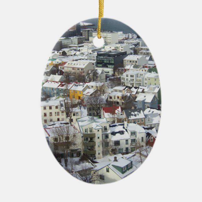 Adorno De Cerámica Reykjavik Islandia (Frente)