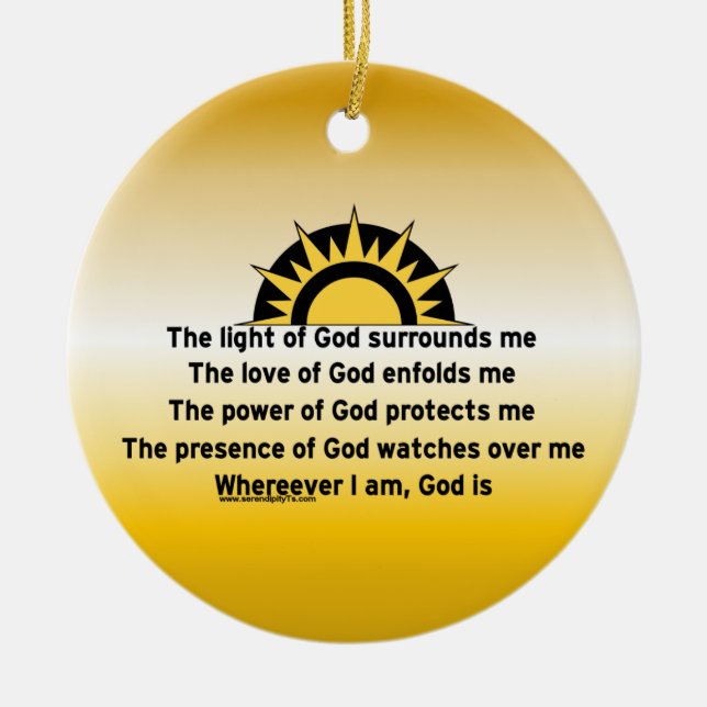 Adorno De Cerámica Rezo de la protección (Frente)