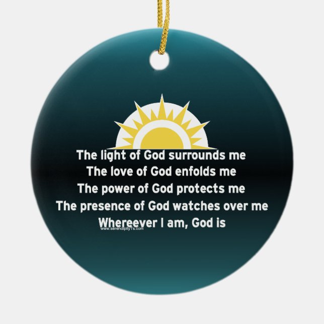 Adorno De Cerámica Rezo de la protección (Frente)