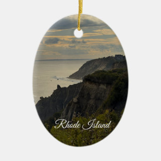 Adorno De Cerámica Rhode Island Cliffside Sunset Ornament