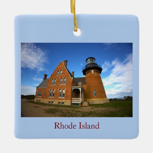 Adorno De Cerámica Rhode Island Lighthouse Ornament (Anverso)