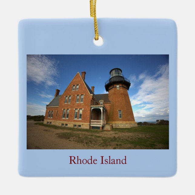 Adorno De Cerámica Rhode Island Lighthouse Ornament (Anverso)