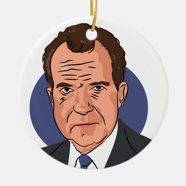 Adorno De Cerámica Richard Nixon (Frente)