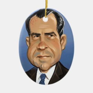 Adorno De Cerámica Richard Nixon Ornament