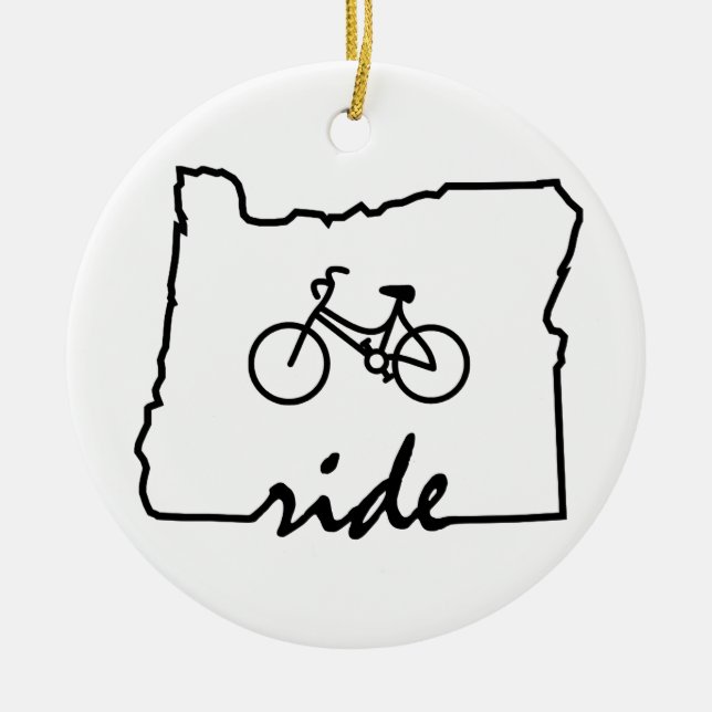 Adorno De Cerámica Ride Oregon (Ciclismo) (Frente)