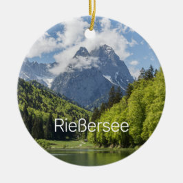 Adorno De Cerámica Riessersee Alpes Garmisch Partenkirchen Bavaria