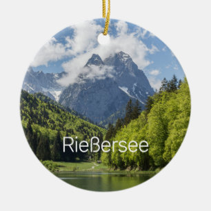 Adorno De Cerámica Riessersee Alpes Garmisch Partenkirchen Bavaria
