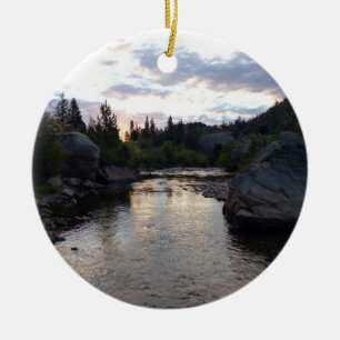 Adorno De Cerámica Río Big Thompson al amanecer