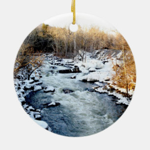 Adorno De Cerámica Río de invierno