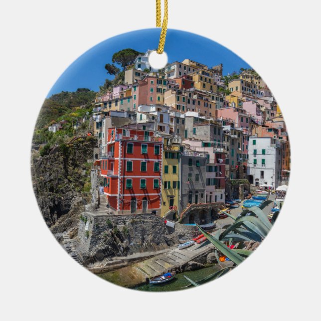 Adorno De Cerámica Riomaggiore Cinque Terre Liguria Italia (Frente)