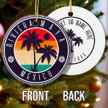 Adorno De Cerámica Riviera Maya México Retro Palm Tree Travel 80<br><div class="desc">Puerto Vallarta México Vintage Souvenirs de los años 60. Playa Puerto Vallarta México - Retro Tropical Palm Tree Souvenirs Vintage diseño hace un gran Navidad o regalo de cumpleaños para los aficionados a la playa de Puerto Vallarta Beach. El diseño retro de la vibra de verano es un regalo perfecto...</div>