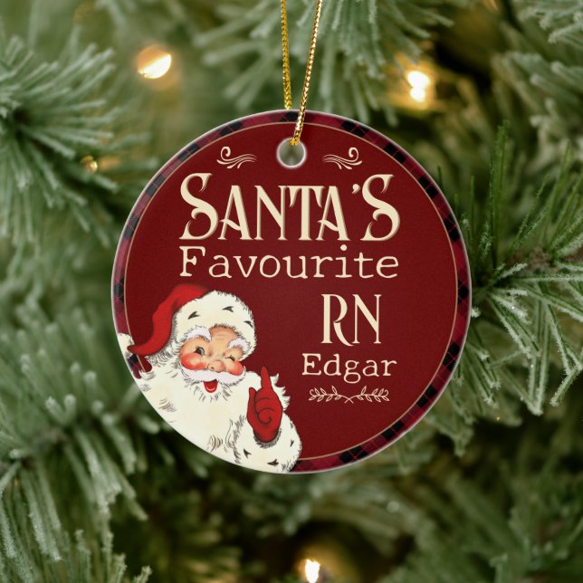 Adorno De Cerámica RN favorita de Santas (Árbol)