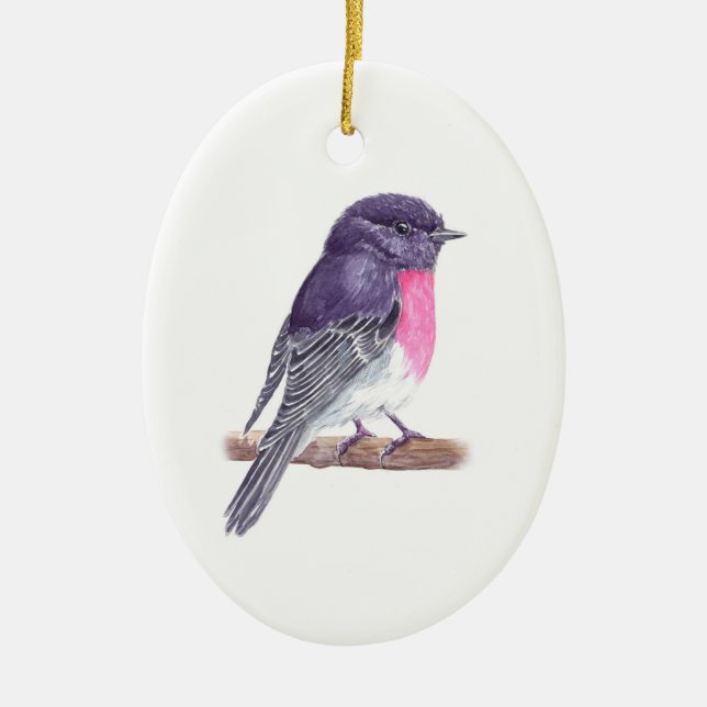 Adorno De Cerámica Robin Ceramic Ornament (Frente)