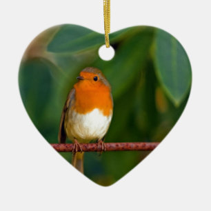 Adorno De Cerámica Robin navidades