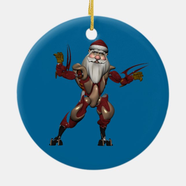 Adorno De Cerámica Robo Santa (Atrás)