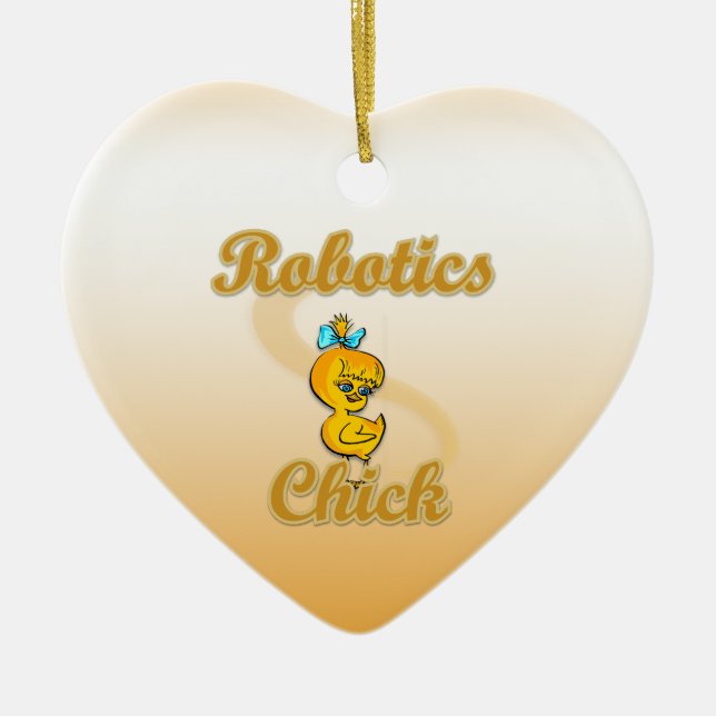 Adorno De Cerámica Robotics Chick (Frente)