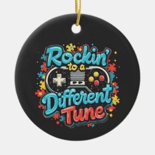 Adorno De Cerámica Roca a un autismo diferente de la almohadilla de j