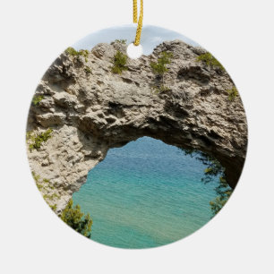 Adorno De Cerámica Roca arca en la isla Mackinac, Michigan