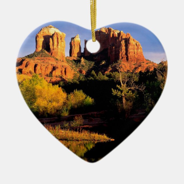 Adorno De Cerámica Roca Sedona de la catedral del barranco (Frente)