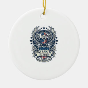 Adorno De Cerámica Rociero de bandana patriótica Old Glory Música Roc