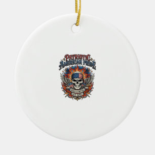 Adorno De Cerámica Rociero de bandana patriótica Old Glory Música Roc