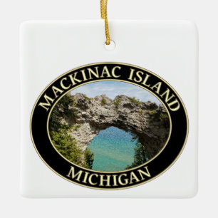 Adorno De Cerámica Rock artístico en la isla Mackinac, Michigan
