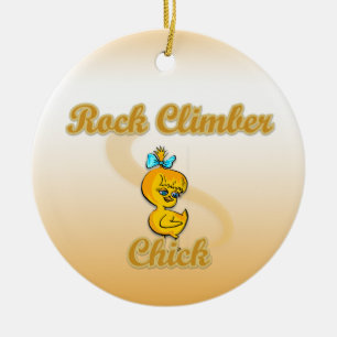 Adorno De Cerámica Rock Climber Chick