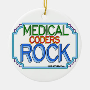 Adorno De Cerámica Rock de código médico