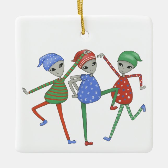 Adorno De Cerámica Rock de extranjeros para Navidades #3 (Anverso)