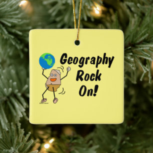 Adorno De Cerámica Rock geográfico en