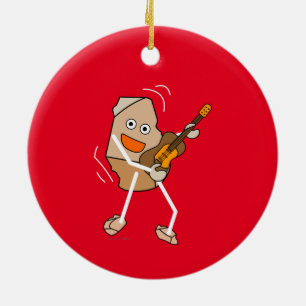 Adorno De Cerámica Rock Guitar