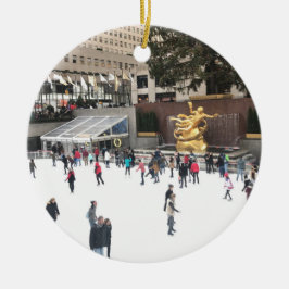 Adorno De Cerámica Rockefeller Center Ice Skating Rink NYC Fotografía