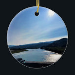 Adorno De Cerámica Rogue River, OR<br><div class="desc">View of the Rogue River while driving over the bridge in Gold Beach,  Oregon. The Rogue River flows from the Cascade Range all the way to the Pacific Ocean. This photo was taken July 2019.</div>