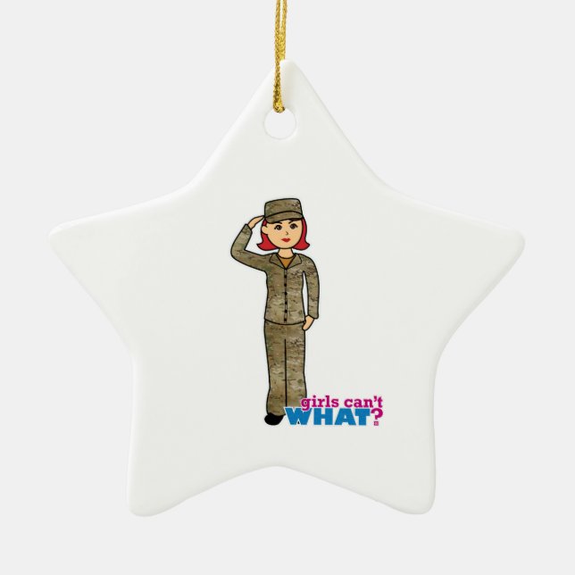 Adorno De Cerámica Rojo Camo de la Fuerza Aérea (Frente)