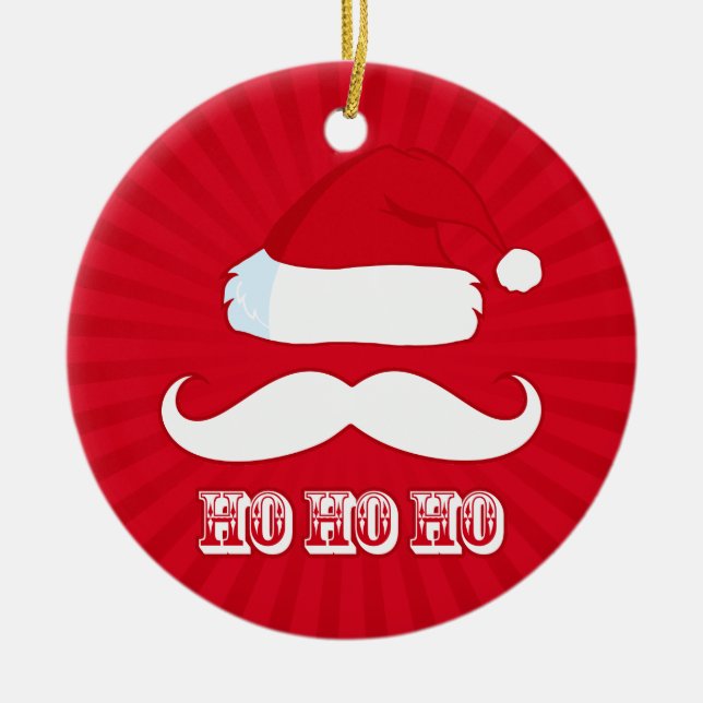 Adorno De Cerámica Rojo de Santa del bigote (Frente)