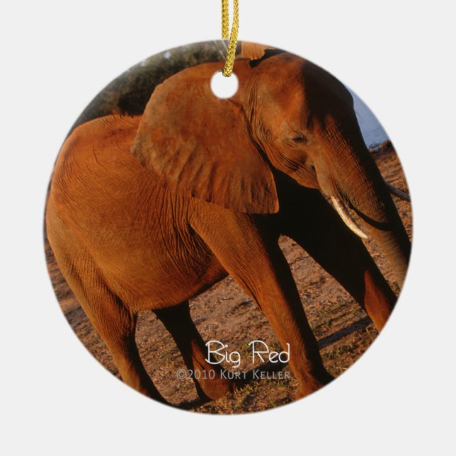 Adorno De Cerámica Rojo grande (Frente)