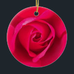 Adorno De Cerámica Rojo Romántico Rosa Rosa v2<br><div class="desc">Rosa rosa y roja romántica.</div>