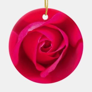 Adorno De Cerámica Rojo Romántico Rosa Rosada v2