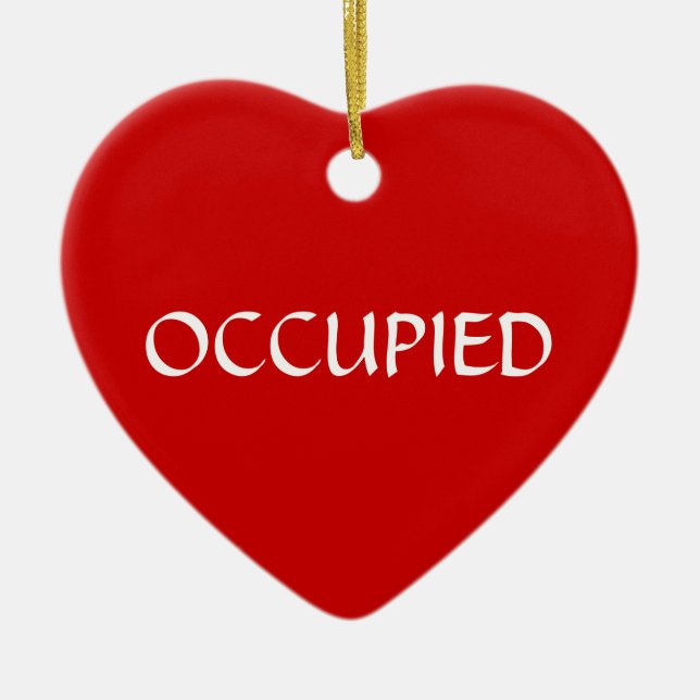 Adorno De Cerámica Rojo verde vacante ocupado (Frente)